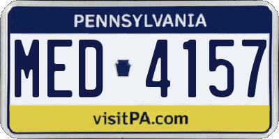 PA license plate MED4157
