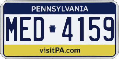 PA license plate MED4159