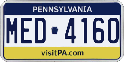 PA license plate MED4160