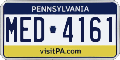 PA license plate MED4161
