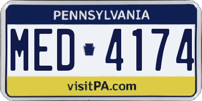PA license plate MED4174
