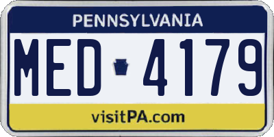 PA license plate MED4179