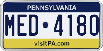 PA license plate MED4180