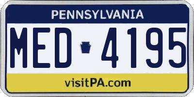 PA license plate MED4195