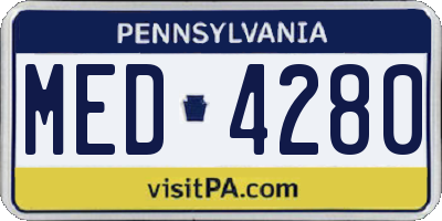 PA license plate MED4280