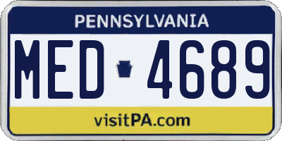 PA license plate MED4689