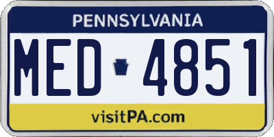 PA license plate MED4851