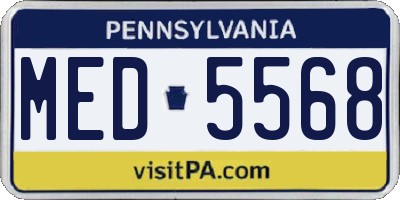 PA license plate MED5568