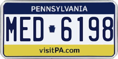 PA license plate MED6198