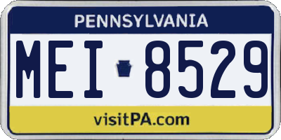 PA license plate MEI8529