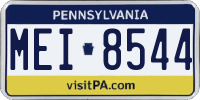 PA license plate MEI8544