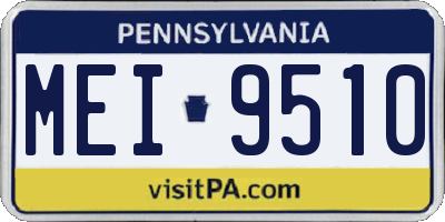 PA license plate MEI9510