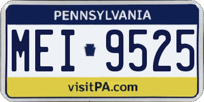 PA license plate MEI9525