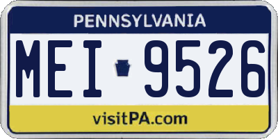 PA license plate MEI9526