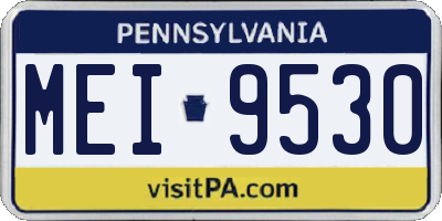PA license plate MEI9530