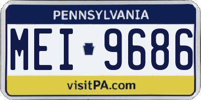 PA license plate MEI9686