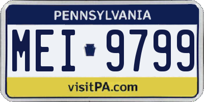PA license plate MEI9799
