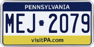 PA license plate MEJ2079