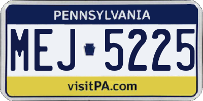 PA license plate MEJ5225