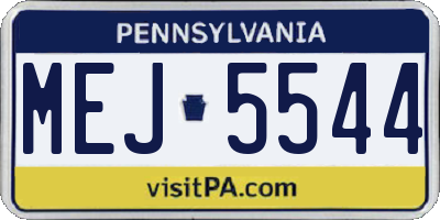 PA license plate MEJ5544