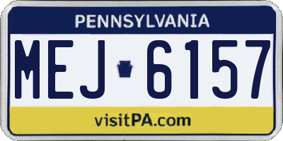 PA license plate MEJ6157