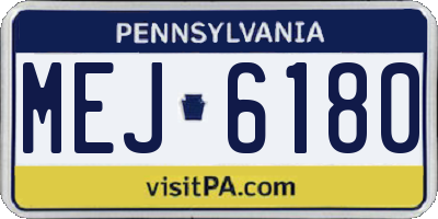 PA license plate MEJ6180