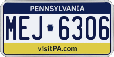 PA license plate MEJ6306