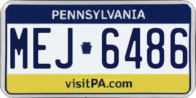 PA license plate MEJ6486