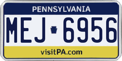 PA license plate MEJ6956