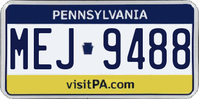 PA license plate MEJ9488