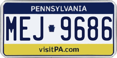 PA license plate MEJ9686
