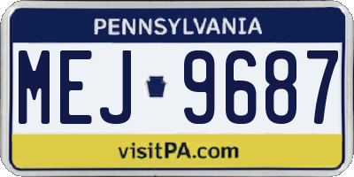 PA license plate MEJ9687