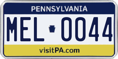 PA license plate MEL0044