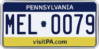 PA license plate MEL0079