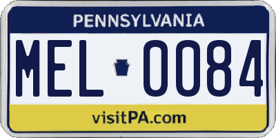 PA license plate MEL0084
