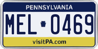 PA license plate MEL0469