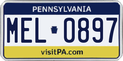 PA license plate MEL0897