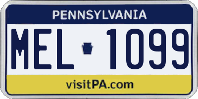 PA license plate MEL1099