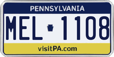 PA license plate MEL1108