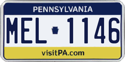 PA license plate MEL1146