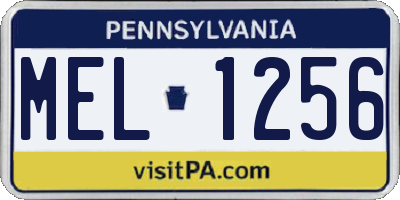 PA license plate MEL1256