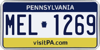 PA license plate MEL1269