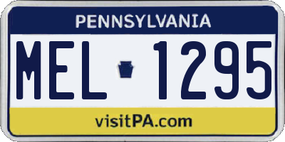 PA license plate MEL1295