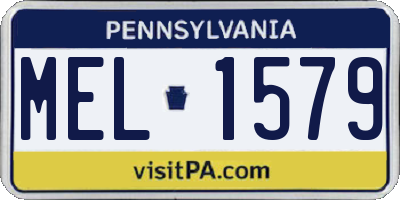 PA license plate MEL1579