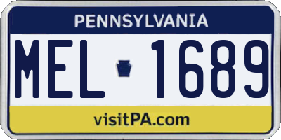 PA license plate MEL1689
