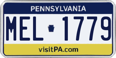 PA license plate MEL1779