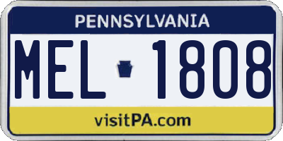 PA license plate MEL1808