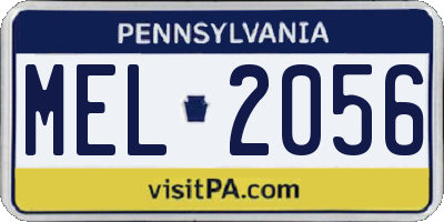 PA license plate MEL2056