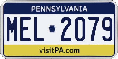 PA license plate MEL2079