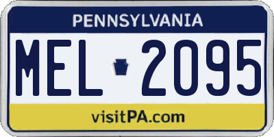 PA license plate MEL2095